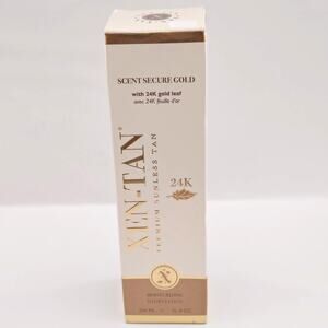 Xen-Tan Premium Sunless Tan Lotion Scent Secure 24K Gold Leaf 8 oz. NEW Moisture